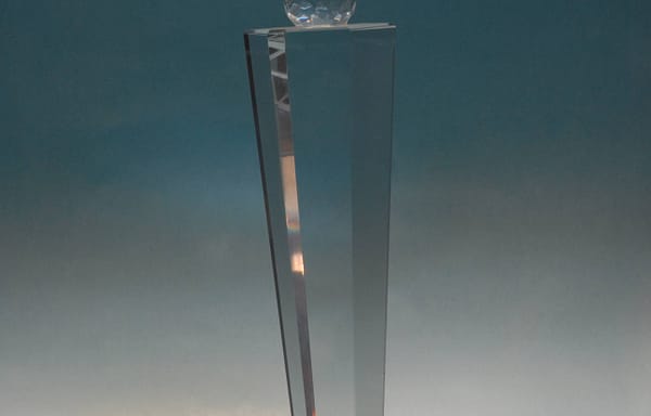 3D Crystal Globe Trophy