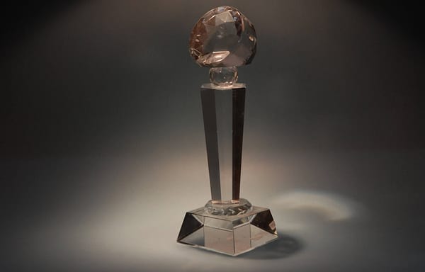 Crystal Diamond Cut Trophy