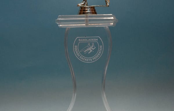 Crystal Trophy for Badminton