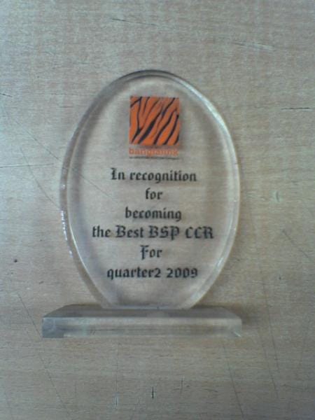 The Narrow Oval Acrylic Crest Features a Unique Base with Your Congratulatory Message and Logo Will Be Laser Etched
