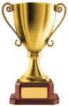 Gold Cup Metal Trophy with Handle with Metal Base
